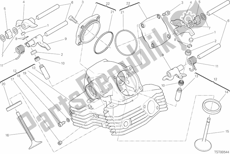 Toutes les pièces pour le Tête Verticale du Ducati Monster 797 Thailand USA 2019